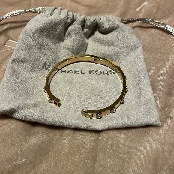 Michael Kors Gold Bangle with Cubic Zirconia Studs - Picture 7 of 7